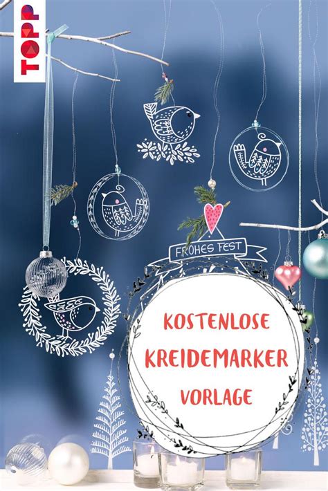 Fensterbilder Vorlage mit dem Kreidemarker im Frühling ...
