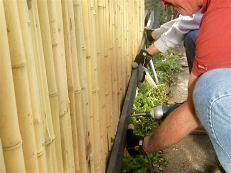 Ready built you can build your privacy fence using ready made panels. Installing a Bamboo Fence Video | DIY