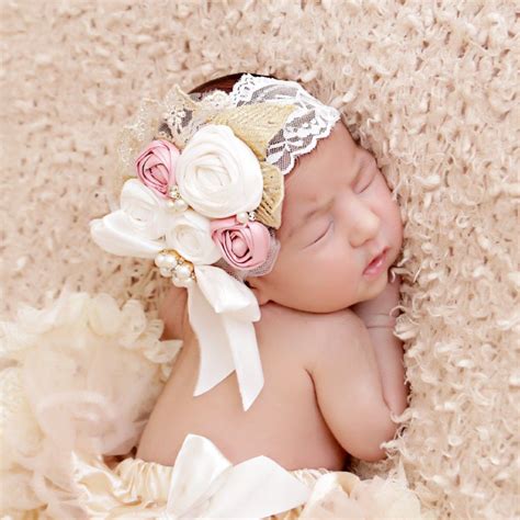 Gold Leaves | Baby girl headbands, Baby headbands, Vintage headbands
