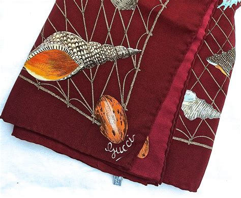 With sumptuous colours and fabrics, your scarf will become a wardrobe staple. Gucci silk scarf, Pristine vintage silk scarf, burgundy ...