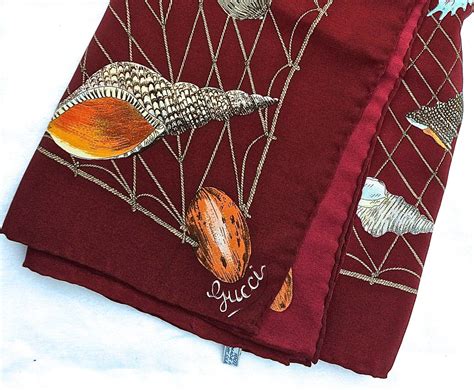 J found this amazing gucci silk scarf while popping in for a quick look around a thrift shop. Gucci silk scarf, Pristine vintage silk scarf, burgundy ...
