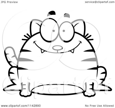 To clarify the list of pictures that you see: Cartoon Clipart Of A Black And White Chubby Smiling Tabby ...