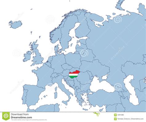 Carte blanche à viktor orban. La Hongrie Sur La Carte De L'Europe Illustration de ...