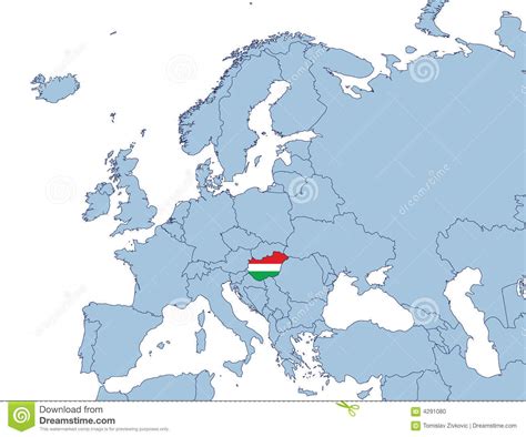 Veja os principais mapa da europa, como mapa político, físico, divisão ocidental e oriental. Hungria no mapa de Europa ilustração do vetor. Ilustração ...