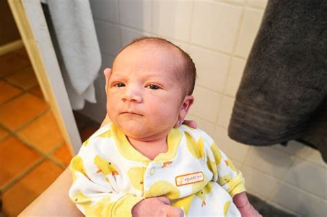 In time, the redness will subside, and the swelling. Baby's First Bath: A How-to Guide - Someday I'll Learn