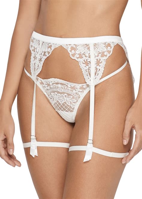 My husband and a male friend gave me as much cover as possible by lounging in front of the box, while i put. I.D. Sarrieri Bella Embroidered Tulle Garter Belt ...