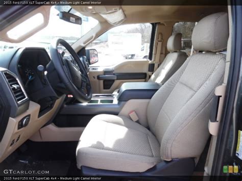 The trim roster includes options for vinyl, cloth and leather seating. Medium Light Camel Interior Photo for the 2015 Ford F150 ...