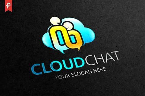 Cloud Chat Logo #Chat#Cloud#Templates#Logo | Templates, Cloud template, Presentation templates