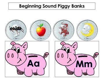 A list of slang words for money. Beginning Sound Piggy Banks Put the Coin into the Piggy Bank Center Activity | Beginning sounds ...