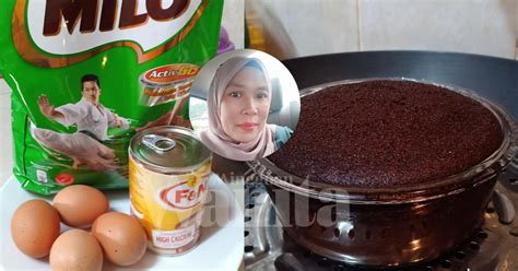 Apabila air telah mendidih, masukkan loyang ke dalam pengukus. Kek Milo Viral Tak Bantat,Tutup Penutup Mangkuk Jangan ...