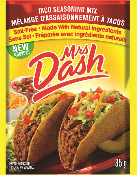 Fresh, chopped onions + 1 cup water. B&G Foods - Mrs. Dash® Seasoning Mix Packets | Taco mix ...