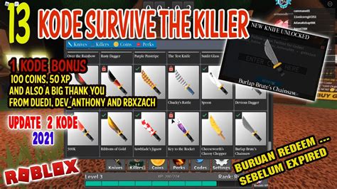 These are the best codes for roblox survive the killer. Survive The Killer Codes 2021 : Roblox Survive The Killer Codes March 2021 Pro Game Guides - I ...