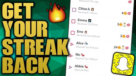 If you snap your friend and within 24 hours that friend doesn't snap you back, well, then you've lost your you'll know your snapstreak is about to end when you see an hourglass emoji next to the friend's name you are on the streak with. How To GET BACK A Snapchat Streak You Lost! - YouTube