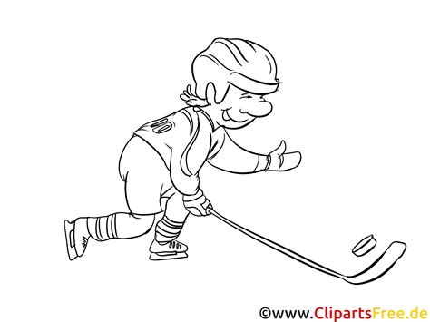 Auf dieser website haben wir hunderte von ausmalbilder kostenlos, für kinder. Cartoon Eishockey Bild zum Drucken und Malen