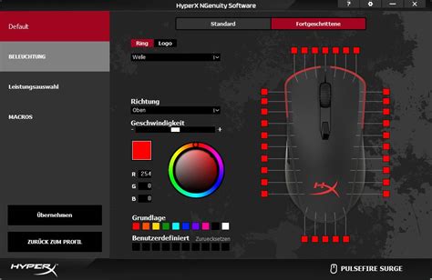 The hyperx pulsefire surge is an adequate ambidextrous gaming mouse whose snazzy, encircling rgb lighting sets it apart, but its software needs some fixes. Kurz-Test: HyperX Pulsefire Surge - Allround-PC.com