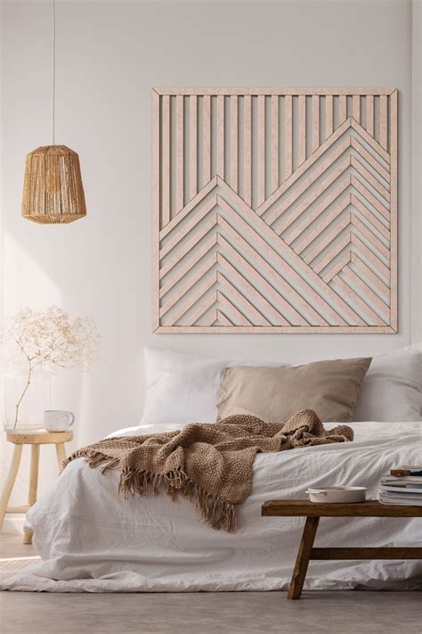 Our geometric patterns are carefully handcrafted in our workshop in the heart of historic st. Mountain Wood Wall Art- Modern Wooden Wall Art- Large ...