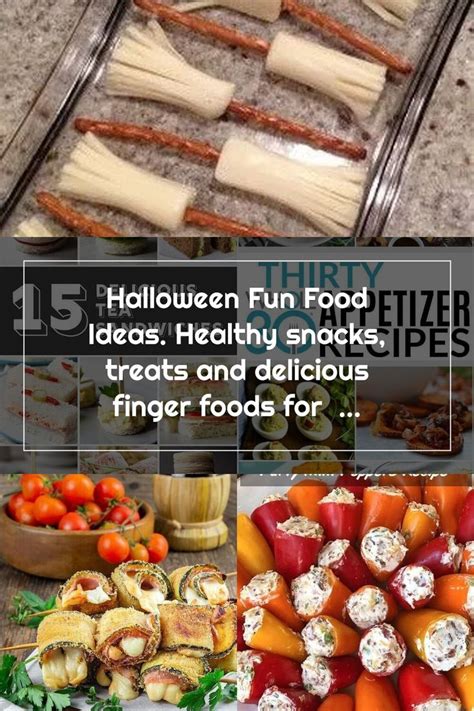 These treats provide clean fuel for your day and leave you with plenty of energy for fun. Halloween Fun Food Ideas. Healthy snacks, treats and delicious finger foods for your party. Kids ...
