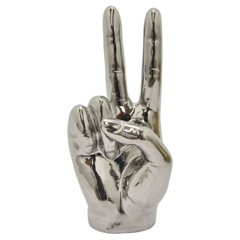 Find & download free graphic resources for hand peace sign. Three Hands Ceramic Peace Hand Sign Statuary | Hand ...