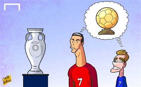 Champion du monde ⭐️⭐️ et parrain de l'association @unriencesttout. Omar Momani cartoons: Cristiano Ronaldo vs Griezmann