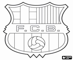 The most notable modifications of the logo took place in 1910. Kleurplaat FC Barcelona badge kleurplaten