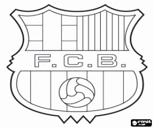 Last hour of the fc barcelona. Kleurplaat FC Barcelona badge kleurplaten