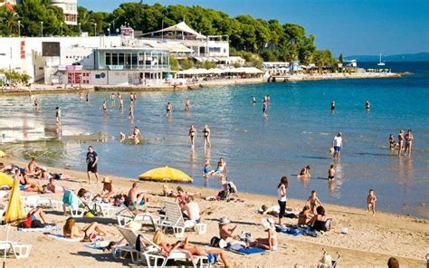 Sandy beaches in croatia aren't common along the country's rocky coastline, and those that stretch for miles are even more rare, which 10 best places to visit in croatia. People swimming and basking on Bacvice beach, Croatia | Croatia beach, Beach, Croatia vacation