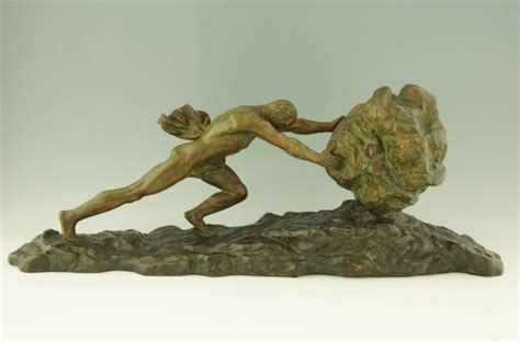 Excellent condition, light wear to the cover but pages are in perfect condition. Art Deco Bronze "Sisyphus" by Ganu Gancheff at 1stdibs
