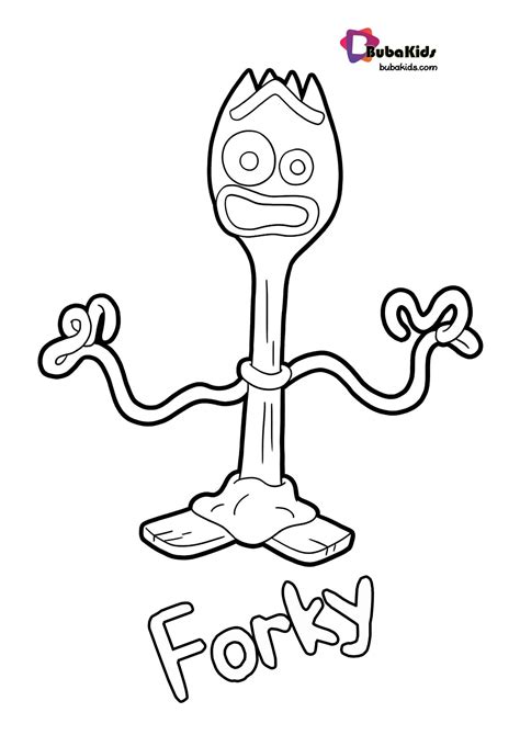 Maybe you would like to learn more about one of these? Forky Toy Story 4 Coloring Page | BubaKids.com