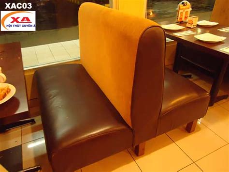 This sofa has chocolate colored fabric upholstery, straight body lines, and curved arms. Ghế sofa cafe XAC03 - Sofa cafe đẹp - Sofa Xuyên Á - Giá ...