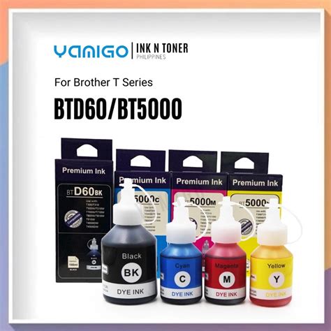 Please note that the availability of these interfaces depends on the model number of your machine and the operating system you are using. Premium refill ink BTD60 BTD60bk BT5000 CMY BT6000 for ...