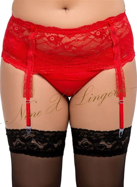 Women's sultry nights garter belt. Nine X Plus Size Lace Garter Belt with Corset Style ...