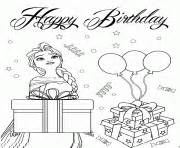 happy birthday from elsa colouring page Coloring pages Printable