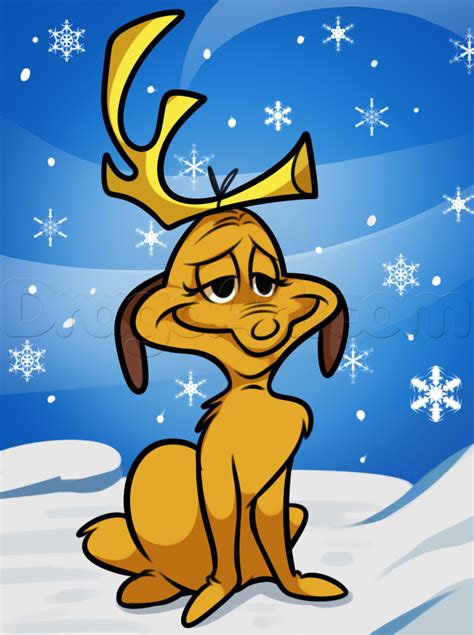 #illustration #dogs #illustrators on tumblr #christmas #christmas dog #merry christmas #illustrator #giftsforfriends #best gifts. How to Draw Max from the Grinch, Step by Step, Christmas ...