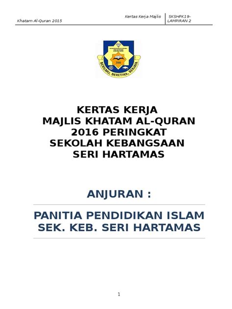   kertas kerja israk mikraj. Kertas Kerja Format SPSK 2016