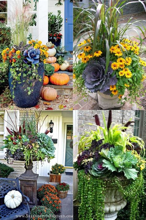 How to plant a beautiful perennial garden. 22 Beautiful Fall Planters for Easy Outdoor Fall ...