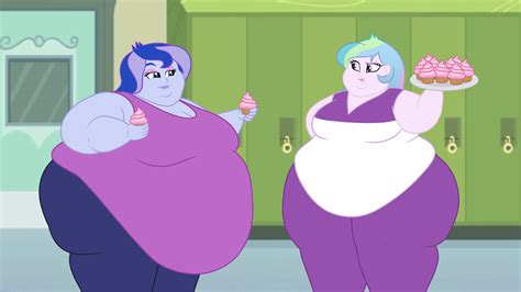 You could say that these princesses are packing on the pudge! #2473493 - safe, artist:neongothic, princess celestia ...