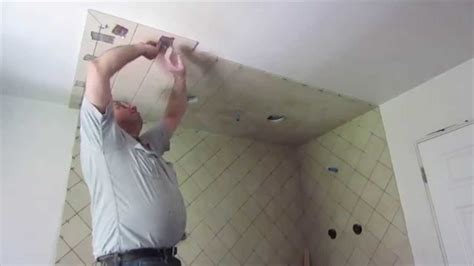 Tapers prepare the wallboard for painting, using tape and other materials. How to install tile on a ceiling - YouTube