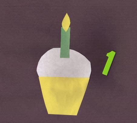 A great math activity that's easy to set up! Preschooler Number Craft - 1 candle on 1 cupcake craft ...