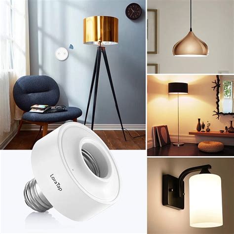 Knightsbridge screwless flatplate light switches & sockets brushed chrome range | ebay. LoraTap Wireless Remote Control E27 Light Bulb Socket Lamp ...