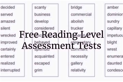 All of these tests haveeither 5 or 6 questions. Free Printable Reading Assessment Test