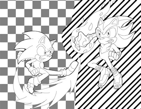 Delve into the video gaming world of your favorite sonic the hedgehog by putting colors on these free and unique coloring pages dedicated to him. Galaxy of Art: Sonic VS Shadow Coloring page