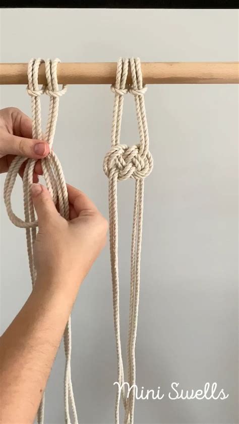 It's true that the more complex forms of macrame can take hours of practice and even years to fully read on to learn how to macrame, and make a beautiful wall hanging with it! Macrame tutorial - How to knot a Josephine knot by Mini ...