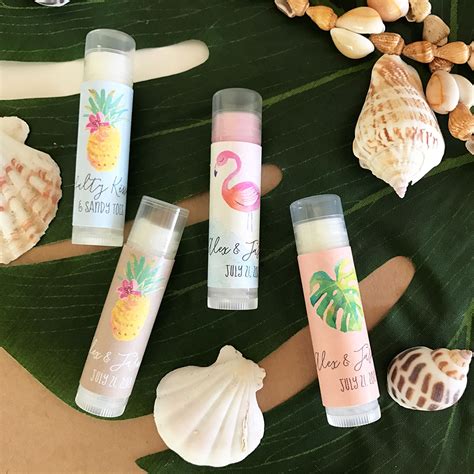 Free shipping cash on delivery best offers. Personalized Tropical Beach Lip Balm Favors