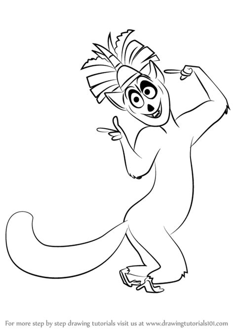 Download this fun coloring page today! Learn How to Draw King Julien from All Hail King Julien ...