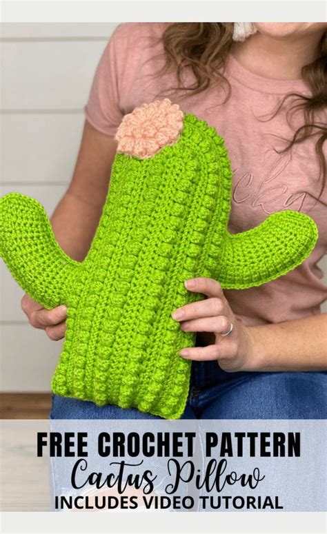 With a bit of effort and time, soon, you will have. How To Crochet A Cactus Pillow- Free Pattern With Video ...