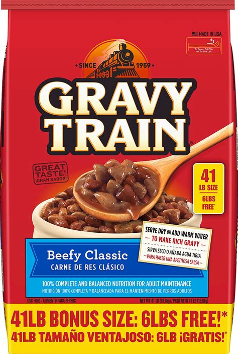 The chewy dog food found here are available in distinct pack sizes. GRAVY TRAIN Beefy Classic Dry Dog Food , 41-lb bag - Chewy.com