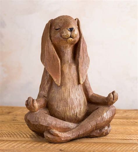 More images for yoga rabbit pose » Yoga-Pose Rabbit Resin Garden Statue With Look of Carved ...