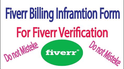 How to fill form 11. Fiverr Billing Information Form Fill Up For Fiverr ...