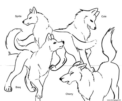 Write your name or send a message: Wolf Pack Team Coloring Pages Printable
