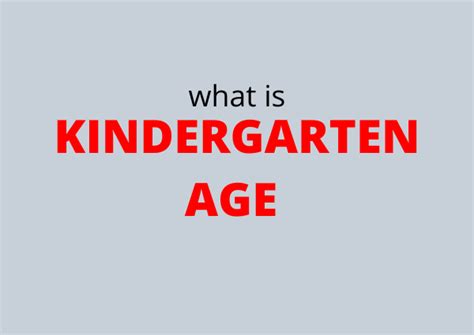 .kindergarten start at the age of 5. Kindergarten & Preschool age Is My Child Ready? & Which ...